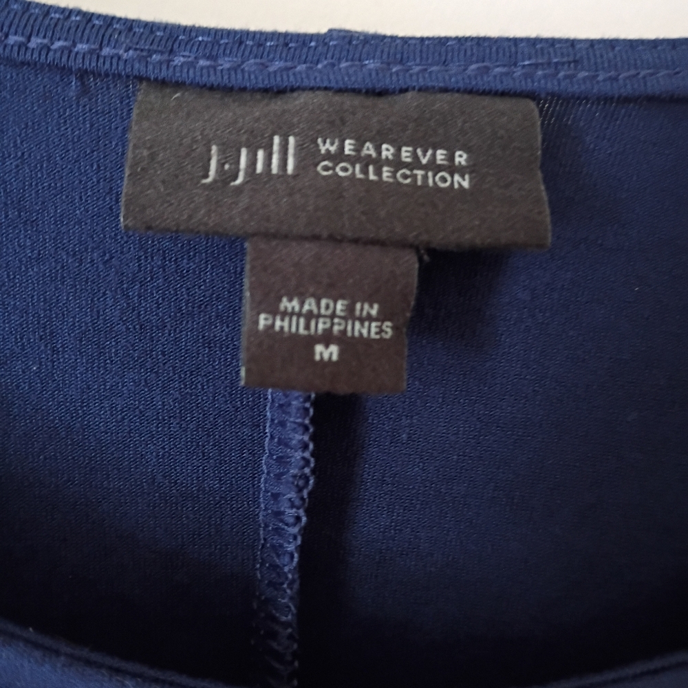 J. Jill Women's Teal Long Sleeve Dress - Picture 5 of 6